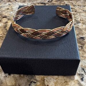 Braided Gold and Copper Bracelet NWT